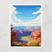 Grand Canyon Arizona Vintage Travel Illustratie Briefkaart (Voorkant)