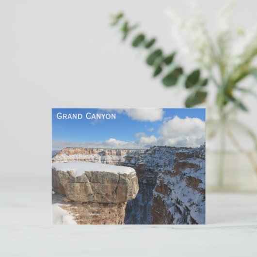Grand Canyon Arizona Winter Travel Foto Briefkaart (Staand voorkant)
