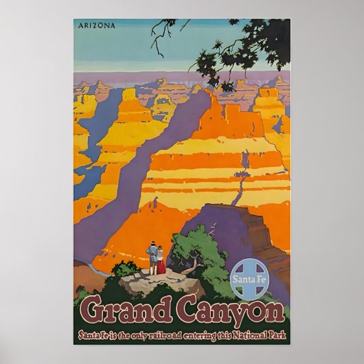 Grand Canyon Art Arizona Print National Parks Post (Voorkant)