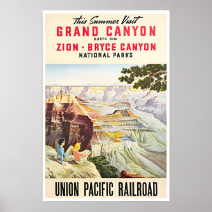 Grand Canyon Art Nationale Parken Poster Unie
