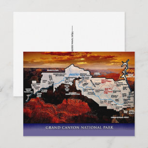 Grand Canyon Attractie Ansichtkaart Briefkaart