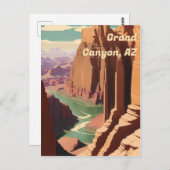 Grand Canyon, AZ Art Deco  Briefkaart (Voorkant / Achterkant)