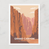 Grand Canyon Beroemde Reisplaats Illustratie Briefkaart (Voorkant)
