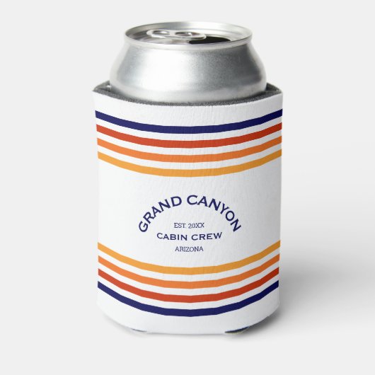 Grand Canyon Cabin Club Custom Crest Park Stripe Blikjeskoeler (Blikje Achterkant)
