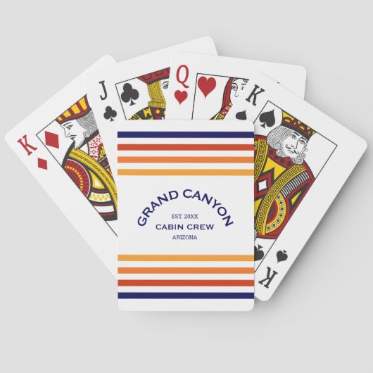 Grand Canyon Cabin Club Custom Crest Park Stripe Pokerkaarten (Achterkant)