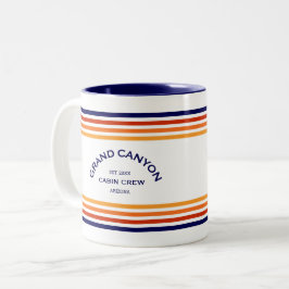 Grand Canyon Cabin Club Custom Crest Park Stripe Tweekleurige Koffiemok