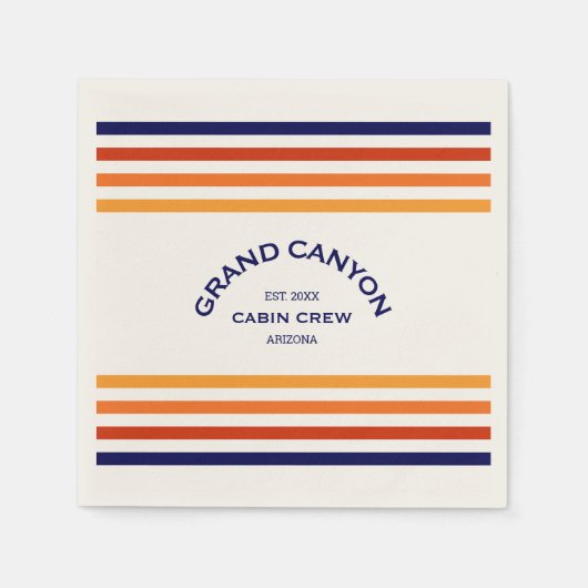 Grand Canyon Cabin Crew Custom Crest Park Stripe Servet (Voorkant)
