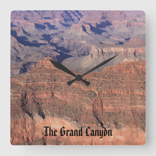 Grand Canyon Clock Vierkante Klok (Voorkant)
