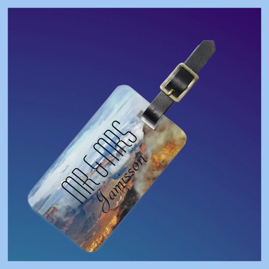 Grand Canyon Clouds Persoonlijk Mr en Mrs Custom Bagagelabel