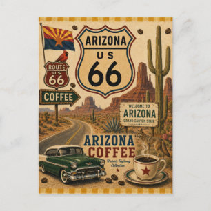 Grand Canyon Coffee Route Groeten Briefkaart