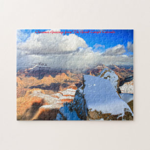 Grand Canyon Colorado.Kerstgroeten Legpuzzel