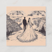 Grand Canyon Couple QR Code Behuizing Kaart (Achterkant)