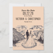 Grand Canyon Couple Save the Date (Voorkant)
