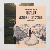Grand Canyon Couple Save the Date (Voorkant / Achterkant)