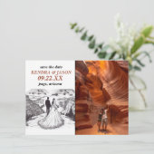Grand Canyon Couple Save the Date Kaart (Staand voorkant)