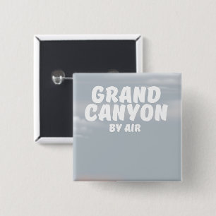 Grand Canyon door Air vintage-poster. Vierkante Button 5,1 Cm
