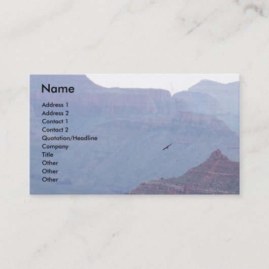 Grand Canyon Eagle in Flight Business Profile Card Visitekaartje (Voorkant)