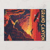 Grand Canyon Eagles zonsondergang Briefkaart (Voorkant)