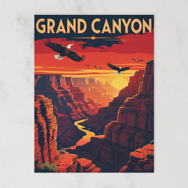 Grand Canyon Eagles zonsondergang Briefkaart