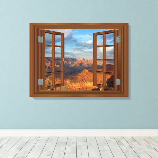Grand Canyon Fab Window USA Canvas Print (Insitu (Houten vloer))