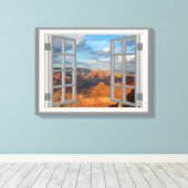 Grand Canyon Fake Faux Window Uitzicht Verenigde S Canvas Afdruk (Insitu (Houten vloer))