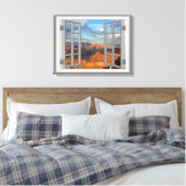 Grand Canyon Fake Faux Window Uitzicht Verenigde S Canvas Afdruk (Insitu (Slaapkamer))