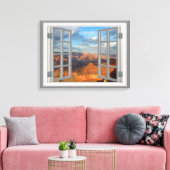 Grand Canyon Fake Faux Window Uitzicht Verenigde S Canvas Afdruk (Insitu (Woonkamer))