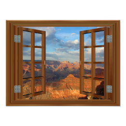 Grand Canyon Fake Faux Window Uitzicht Verenigde S Foto Afdruk