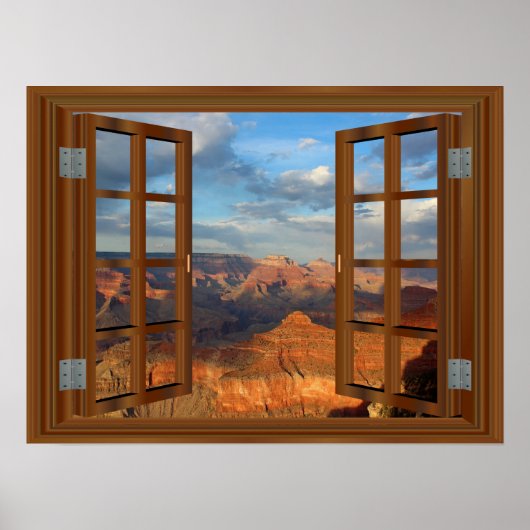 Grand Canyon Fake Faux Window View USA Poster (Voorkant)
