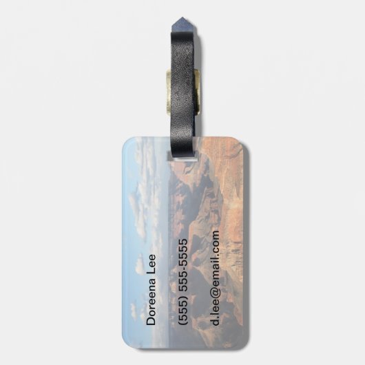 Grand Canyon gezien vanuit de Zuid-Rim in Arizona Bagagelabel (Achterkant verticaal)