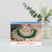 Grand Canyon, Hoefijzer Bend, Briefkaart Arizona (Staand voorkant)
