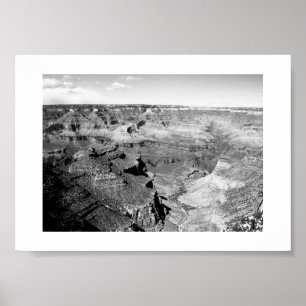 Grand Canyon Horizon Zwart-wit Fotografie Poster