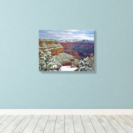 Grand Canyon in de winter Canvas Afdruk (Insitu (Houten vloer))