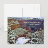 Grand Canyon in de winter met Emerson Quote Briefkaart (Voorkant / Achterkant)