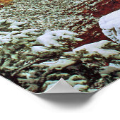 Grand Canyon in de winter met Emerson Quote Poster (Hoek)