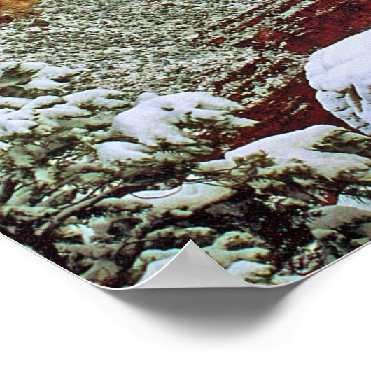 Grand Canyon in de winter met Emerson Quote Poster (Hoek)