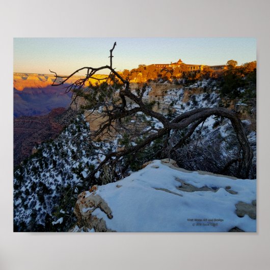Grand Canyon in de winter met uitzicht van El Tova Poster (Voorkant)