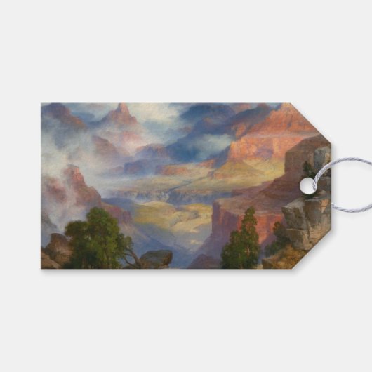 Grand Canyon in Mist (door Thomas Moran) Cadeaulabel (Voorkant (Horizontaal))