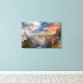 Grand Canyon in Mist (door Thomas Moran) Canvas Afdruk (Insitu (Houten vloer))