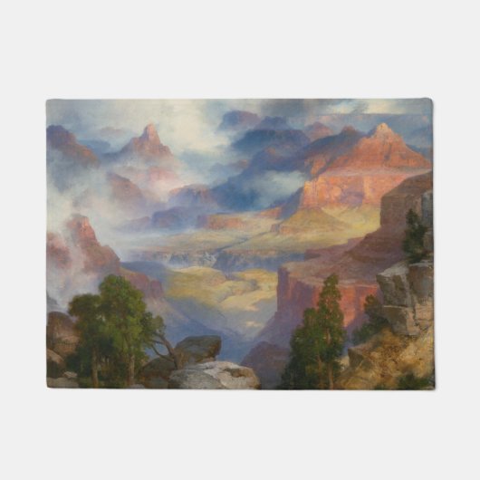 Grand Canyon in Mist (door Thomas Moran) Deurmat (Voorkant)