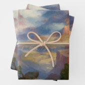 Grand Canyon in Mist (door Thomas Moran) Inpakpapier Vel (In situ)