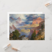 Grand Canyon in Mist (door Thomas Moran) Kaart (Voorkant / Achterkant in situ)