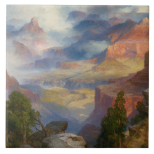 Grand Canyon in Mist (door Thomas Moran) Tegeltje