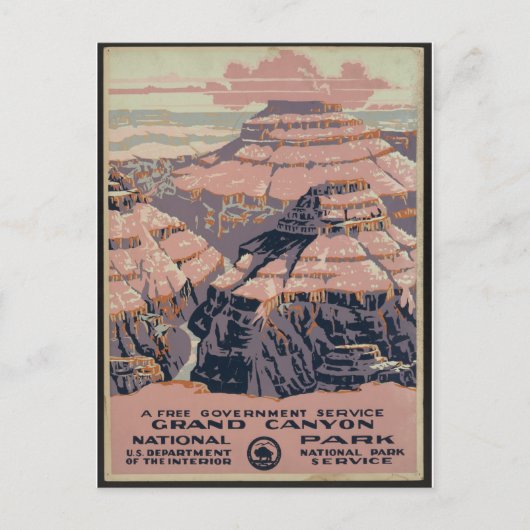  Grand Canyon-kunst Briefkaart (Voorkant)