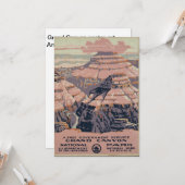 Grand Canyon-kunst Kaart (Voorkant / Achterkant in situ)
