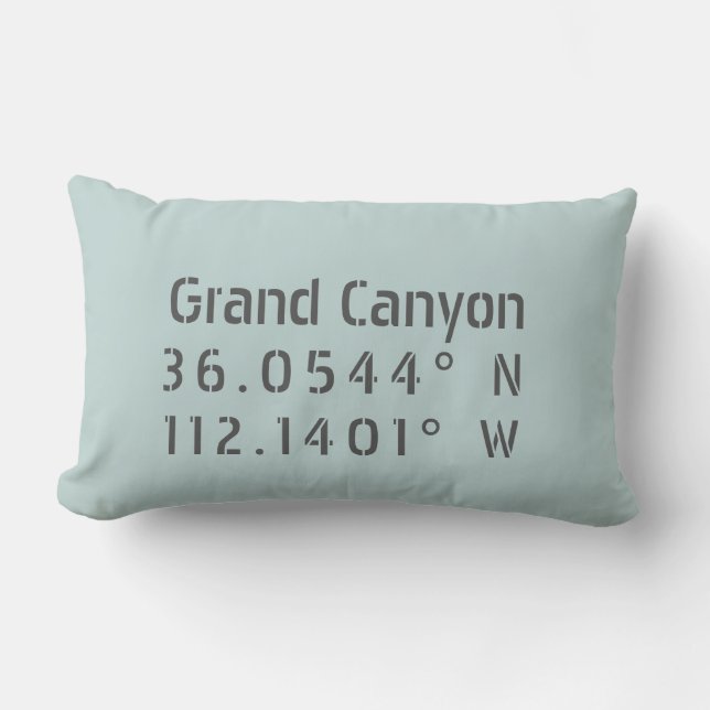 Grand Canyon Latitude Longitude Kussen (Voorkant)