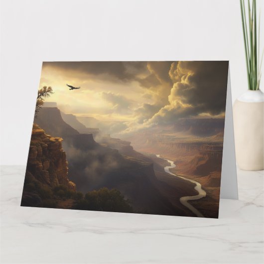 Grand Canyon Majesty: Happy Vaderdag Kaart (Voorkant)