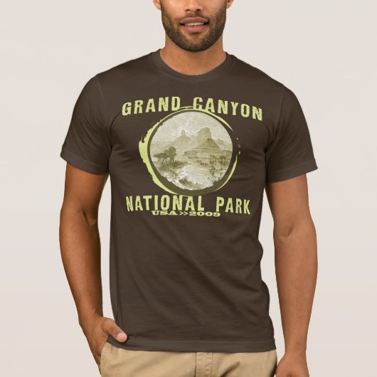 Grand Canyon-Mannen T-Shirt - Brown (Voorkant)