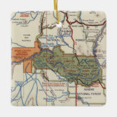Grand Canyon  Map Keramisch Ornament (Voorkant)