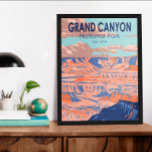 Grand Canyon Nationaal Park Arizona  Poster<br><div class="desc">Groot ontwerp van vectorillustraties Canyon. Het park is het huis van een groot deel van de immense Grand Canyon,  met zijn gelaagde banden van rode rots die miljoenen jaren van geologische geschiedenis onthullen.</div>